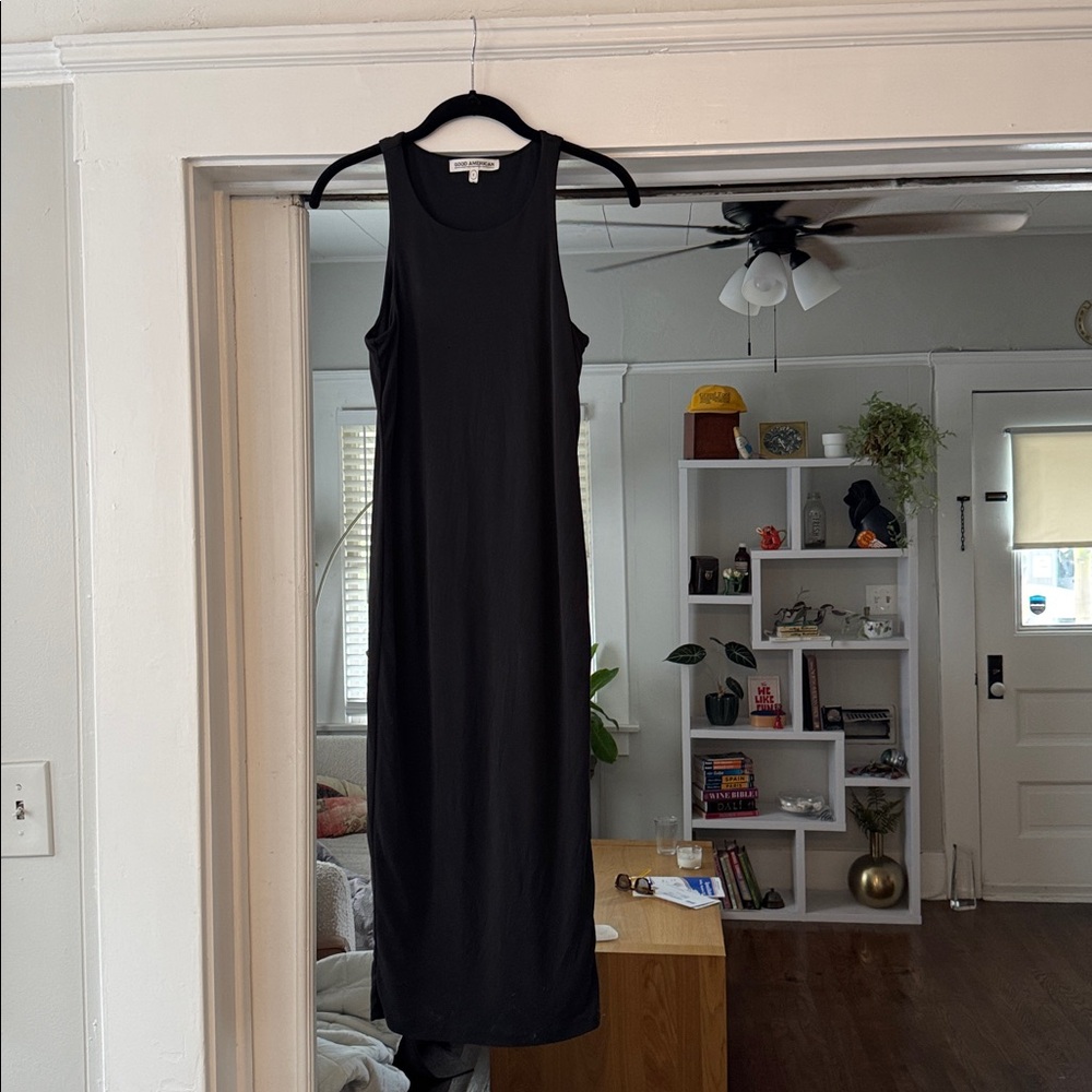 Good American Classic Black Sleeveless Top
